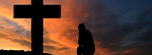 cross man orange background